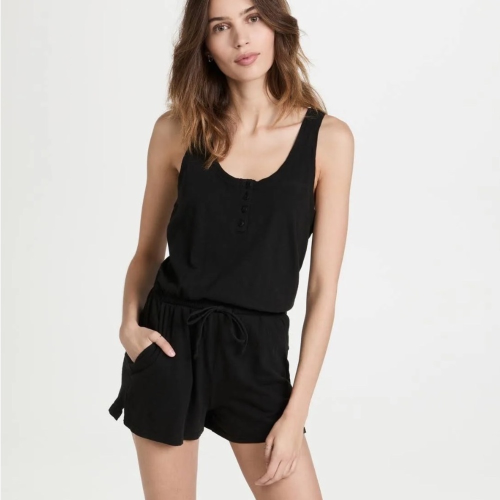 Z Supply Charcoal Sleeveless Romper
